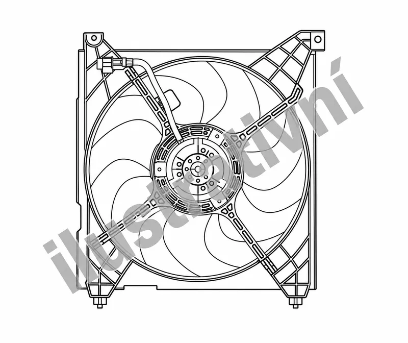 Ilustrační náčrt: Ventilátor chlazení