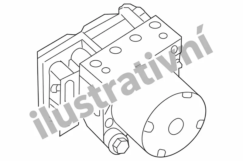 Ilustrační náčrt: ABS/ESP hydraulická jednotka